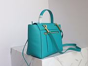 Celine Micro Belt Bag Grained Leather Prussian Blue 189153 24×20×14cm - 4