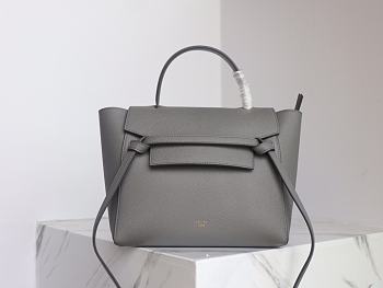 Celine Micro Belt Bag Grained Leather Gray 189153 24×20×14cm