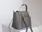 Celine Micro Belt Bag Grained Leather Gray 189153 24×20×14cm - 4