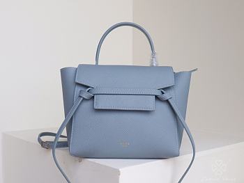 Celine Nano Belt Bag Grained Leather Sky Blue 189003 20×20×14cm