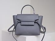 Celine Nano Belt Bag Grained Leather Gray 189003 20×20×14cm - 1