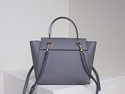 Celine Nano Belt Bag Grained Leather Gray 189003 20×20×14cm - 3