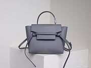 Celine Nano Belt Bag Grained Leather Gray 189003 20×20×14cm - 2