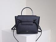 Celine Nano Belt Bag Grained Leather Black 189003 20×20×14cm - 3