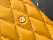 Ysl Sade Puffer Envelope Clutch Leather Yellow 6550041 38x19x11cm - 5