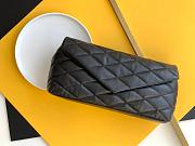 Ysl Sade Puffer Envelope Clutch Leather Black 6550041 38x19x11cm - 3