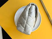 Ysl Sade Puffer Envelope Clutch Leather White 6550041 38x19x11cm - 6