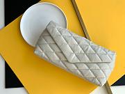 Ysl Sade Puffer Envelope Clutch Leather White 6550041 38x19x11cm - 5