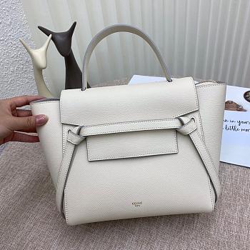 Celine Micro Belt Bag Grained Leather White 189153 24×20×14cm