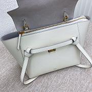 Celine Micro Belt Bag Grained Leather White 189153 24×20×14cm - 2