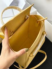 Celine Micro Belt Bag Grained Leather Light Yellow 189153 24×20×14cm - 6