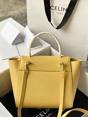 Celine Micro Belt Bag Grained Leather Light Yellow 189153 24×20×14cm - 2