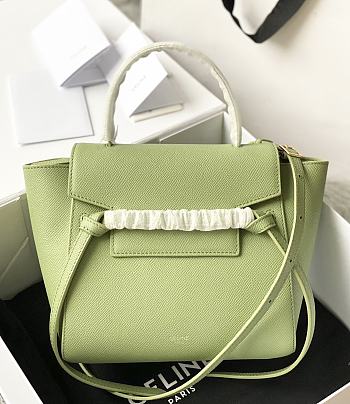 Celine Micro Belt Bag Grained Leather Green 189153 24×20×14cm