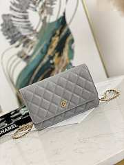 Chanel Wallet On Chain Gray AP2298 19.2×12.3x3.5cm - 1