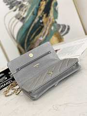 Chanel Wallet On Chain Gray AP2298 19.2×12.3x3.5cm - 2
