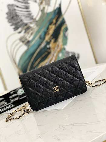 Chanel Wallet On Chain Black AP2298 19.2×12.3x3.5cm