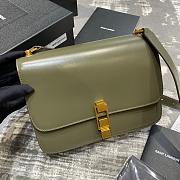 Ysl Le Carre Satchel In Box Olive Green 6332141 23x17.5x6.5cm - 1