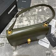 Ysl Le Carre Satchel In Box Olive Green 6332141 23x17.5x6.5cm - 3