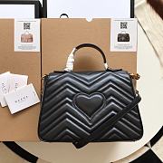 Gucci GG Marmont Small Top Handle Bag Black 27x19x10.5cm - 2