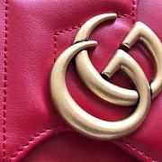 Gucci GG Marmont Small Top Handle Bag Red 27x19x10.5cm - 5