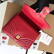 Gucci GG Marmont Small Top Handle Bag Red 27x19x10.5cm - 3