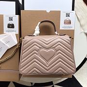Gucci GG Marmont Small Top Handle Bag Beige 27x19x10.5cm - 2