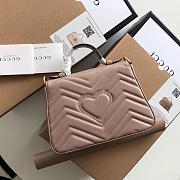 Gucci GG Marmont Mini Top Handle Bag Beige ‎547260 21x15.5x8cm - 4