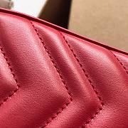 Gucci GG Marmont Mini Top Handle Bag Red ‎547260 21x15.5x8cm - 5