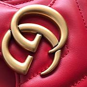 Gucci GG Marmont Mini Top Handle Bag Red ‎547260 21x15.5x8cm - 4