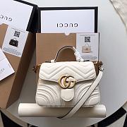 Gucci GG Marmont Mini Top Handle Bag White ‎547260 21x15.5x8cm - 1