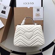 Gucci GG Marmont Mini Top Handle Bag White ‎547260 21x15.5x8cm - 5