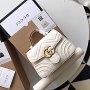 Gucci GG Marmont Mini Top Handle Bag White ‎547260 21x15.5x8cm - 3