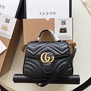 Gucci GG Marmont Mini Top Handle Bag Black ‎547260 21x15.5x8cm - 1