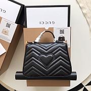 Gucci GG Marmont Mini Top Handle Bag Black ‎547260 21x15.5x8cm - 4