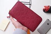 Louis Vuitton Zippy Wallet Monogram Leather Scarlet M63691 19.5x10cm - 1