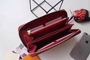 Louis Vuitton Zippy Wallet Monogram Leather Scarlet M63691 19.5x10cm - 5