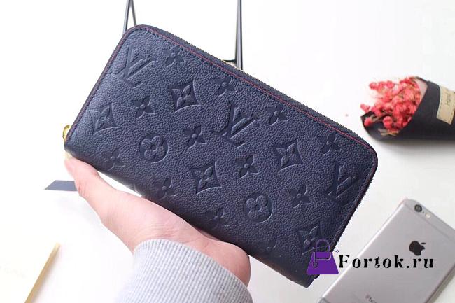 Louis Vuitton Zippy Wallet Monogram Leather Marine Rouge M62121 19.5x10cm - 1