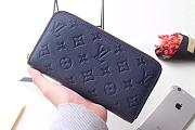 Louis Vuitton Zippy Wallet Monogram Leather Marine Rouge M62121 19.5x10cm - 1