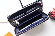 Louis Vuitton Zippy Wallet Monogram Leather Marine Rouge M62121 19.5x10cm - 5