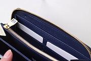 Louis Vuitton Zippy Wallet Monogram Leather Marine Rouge M62121 19.5x10cm - 3