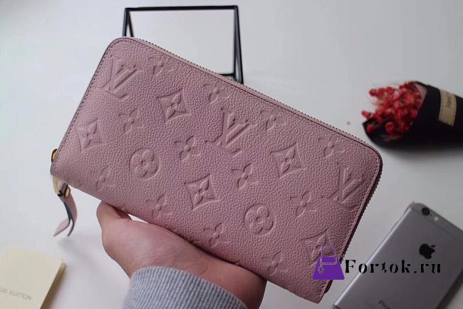 Louis Vuitton Zippy Wallet Monogram Leather Powder Pink M64090  19.5x10cm - 1
