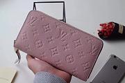 Louis Vuitton Zippy Wallet Monogram Leather Powder Pink M64090  19.5x10cm - 1
