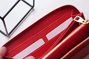 Louis Vuitton Zippy Wallet Monogram Leather Red M64090 19.5x10cm - 2