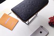 Louis Vuitton Zippy Wallet Monogram Leather Black M61864 19.5x10cm - 5