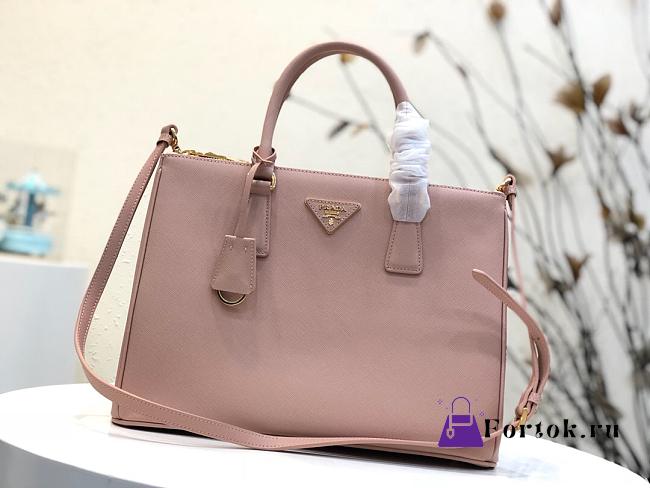 Prada Large Galleria Saffiano Leather Bag Powder Pink 1BA274 32×24×14cm - 1