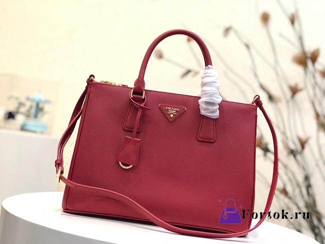 Prada Large Galleria Saffiano Leather Bag Red 1BA274 32×24×14cm - 1