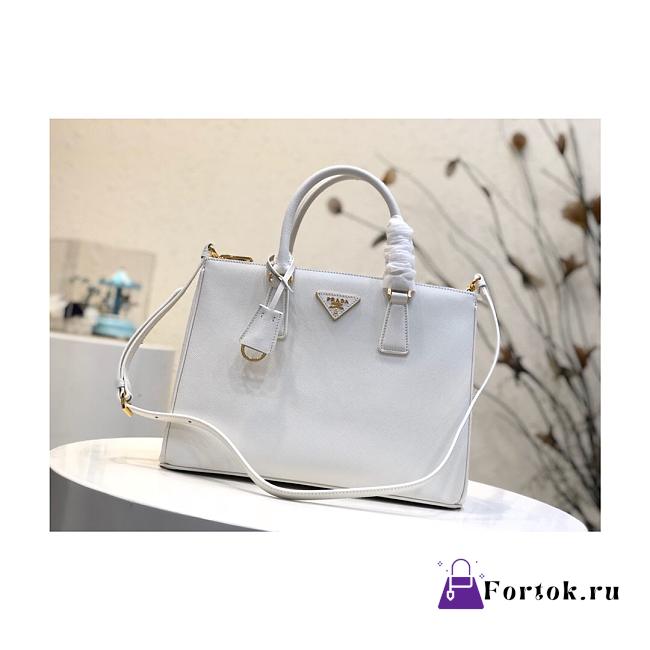Prada Large Galleria Saffiano Leather Bag White 1BA274 32×24×14cm - 1