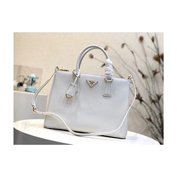 Prada Large Galleria Saffiano Leather Bag White 1BA274 32×24×14cm