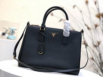 Prada Large Galleria Saffiano Leather Bag Black 1BA274 32×24×14cm