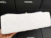 Chanel Flap Bag Gold-tone Metal Lampskin White A1113 30cm  - 5